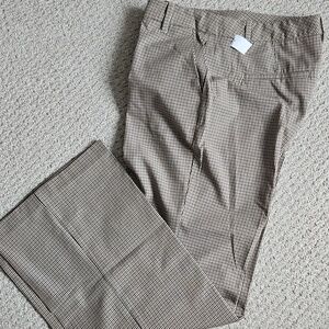 GAP Women Tan Checkered Dress Pants